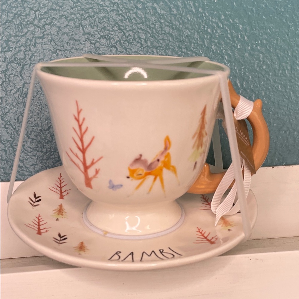 NWT Rae Dunn Bambi Teacup and Saucer Set